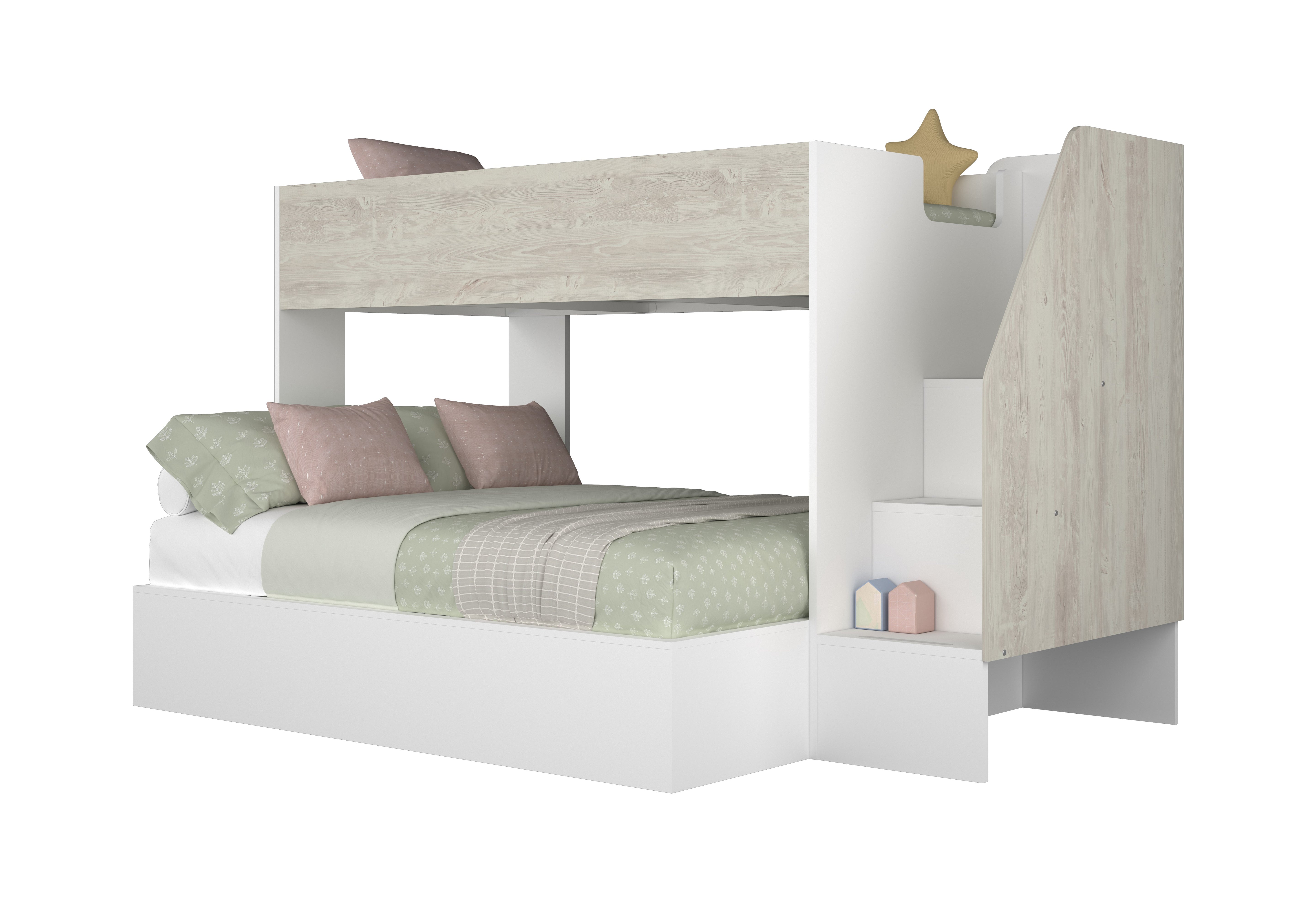 Easy Triple Bunkbed 140Cm Cascina/White