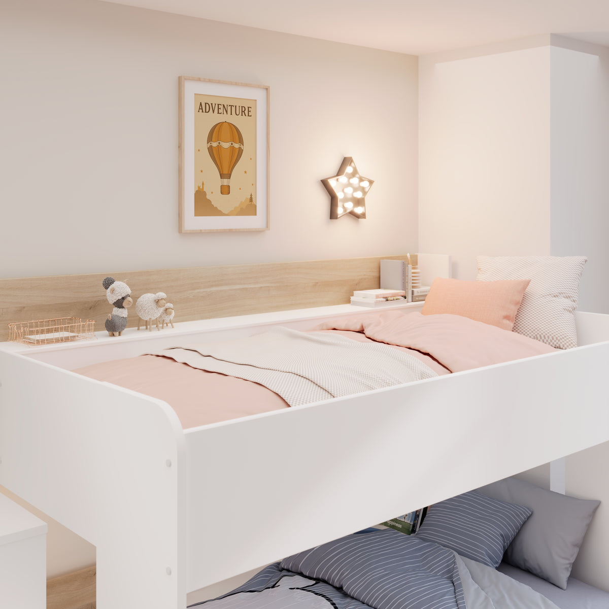 Andrea Storage Bunk bed with staircase and optional trundle