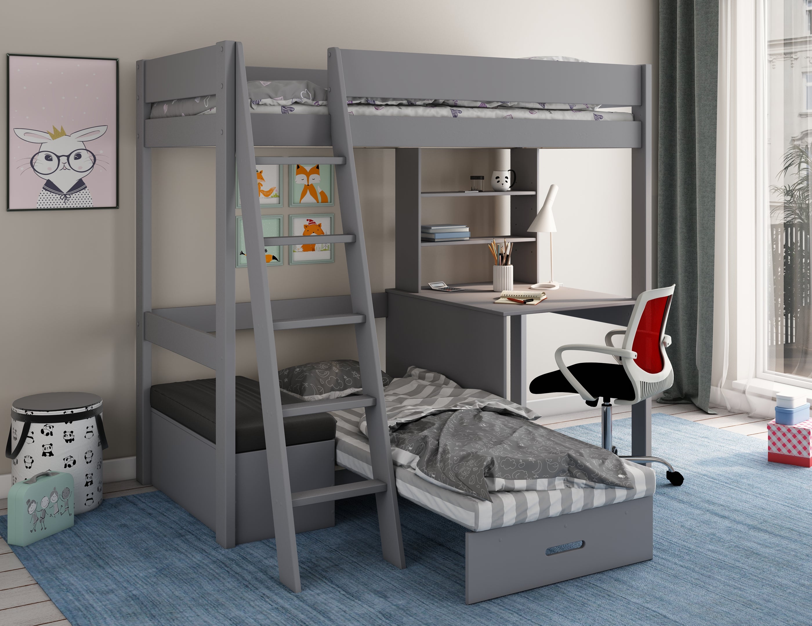 Estella Grey - High with Desk/Futon