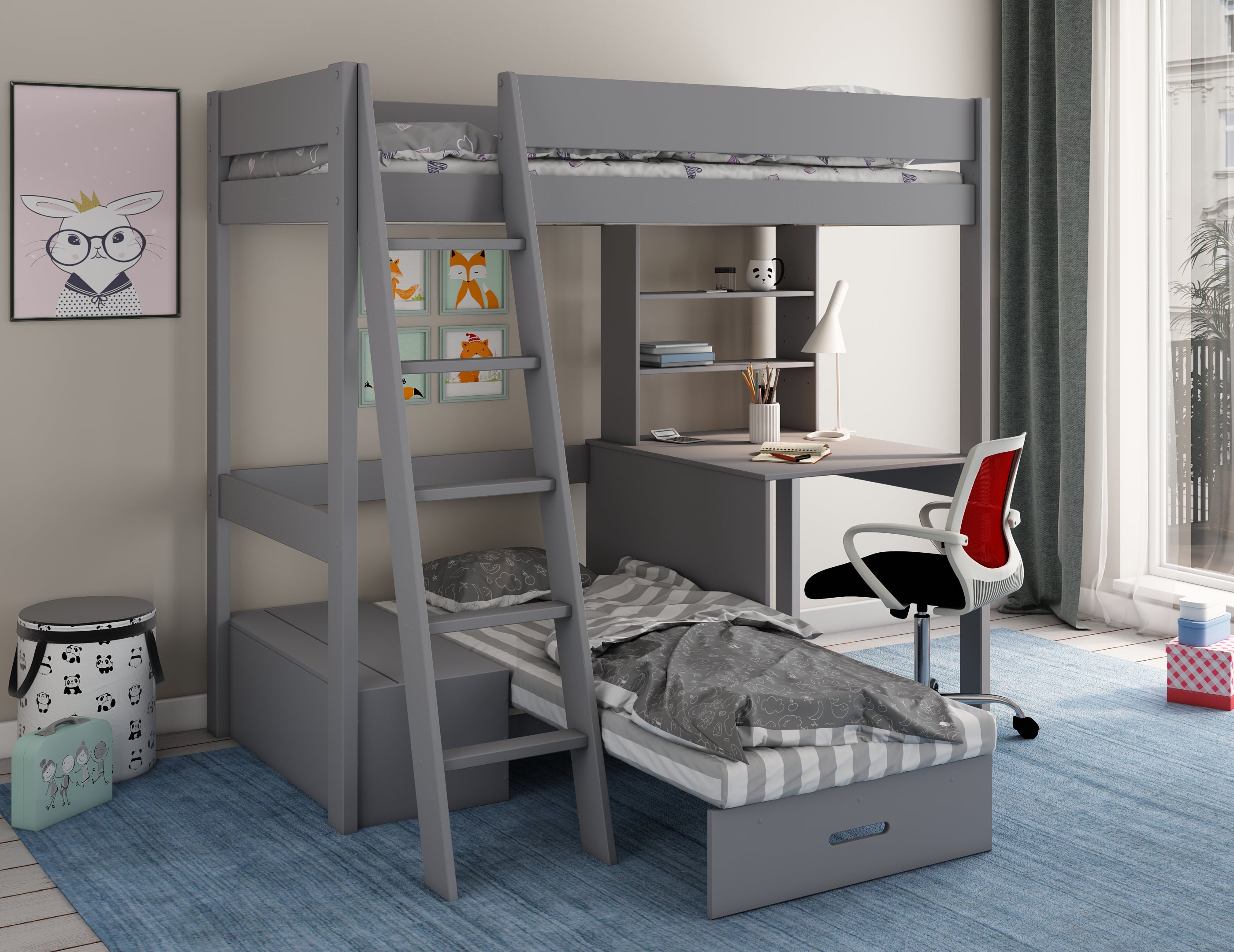Estella Grey - High with Desk/Futon