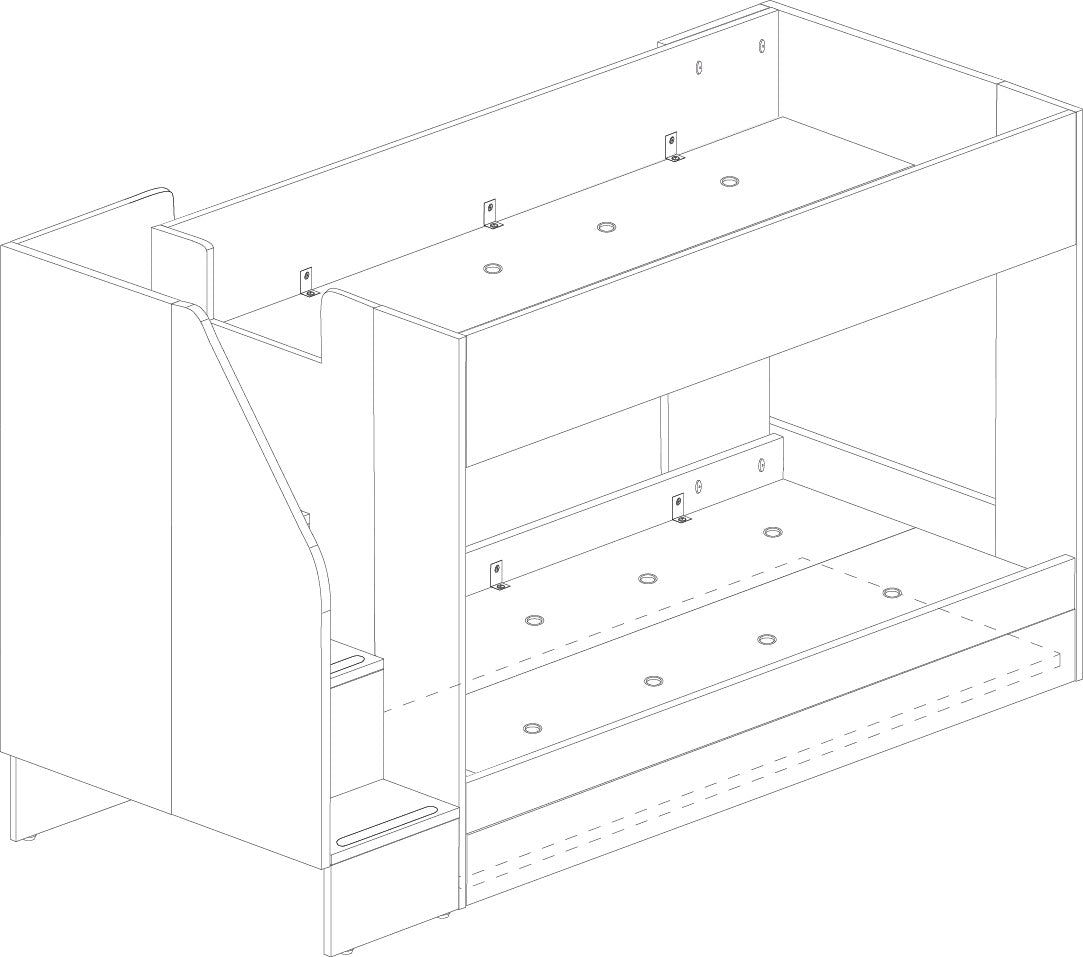 Easy Bunkbed 90 cm Cascina / White