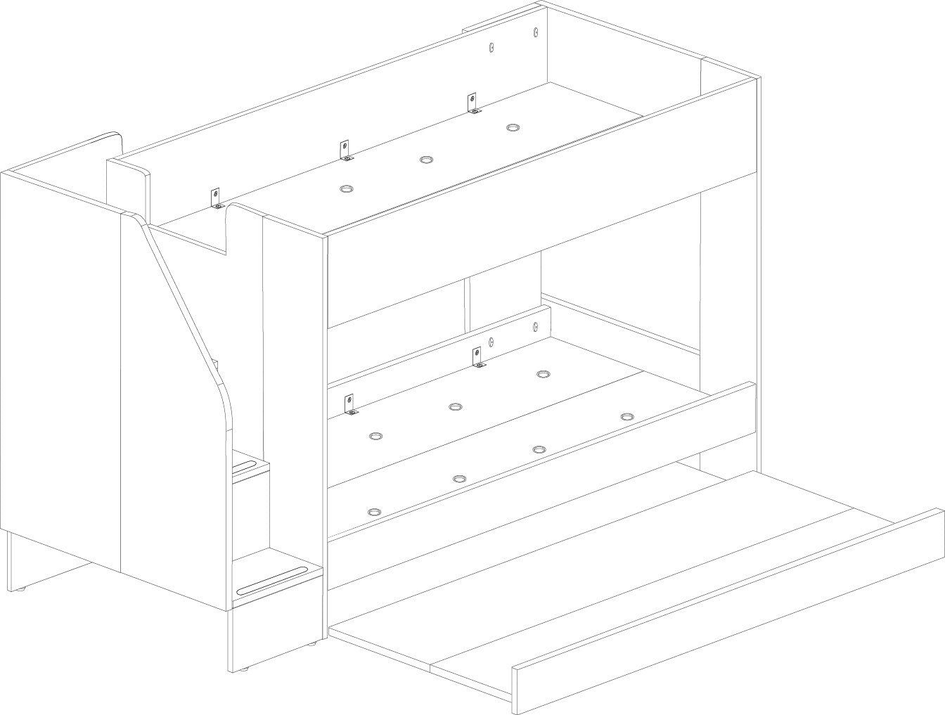 Easy Bunkbed 90 cm Cascina / White