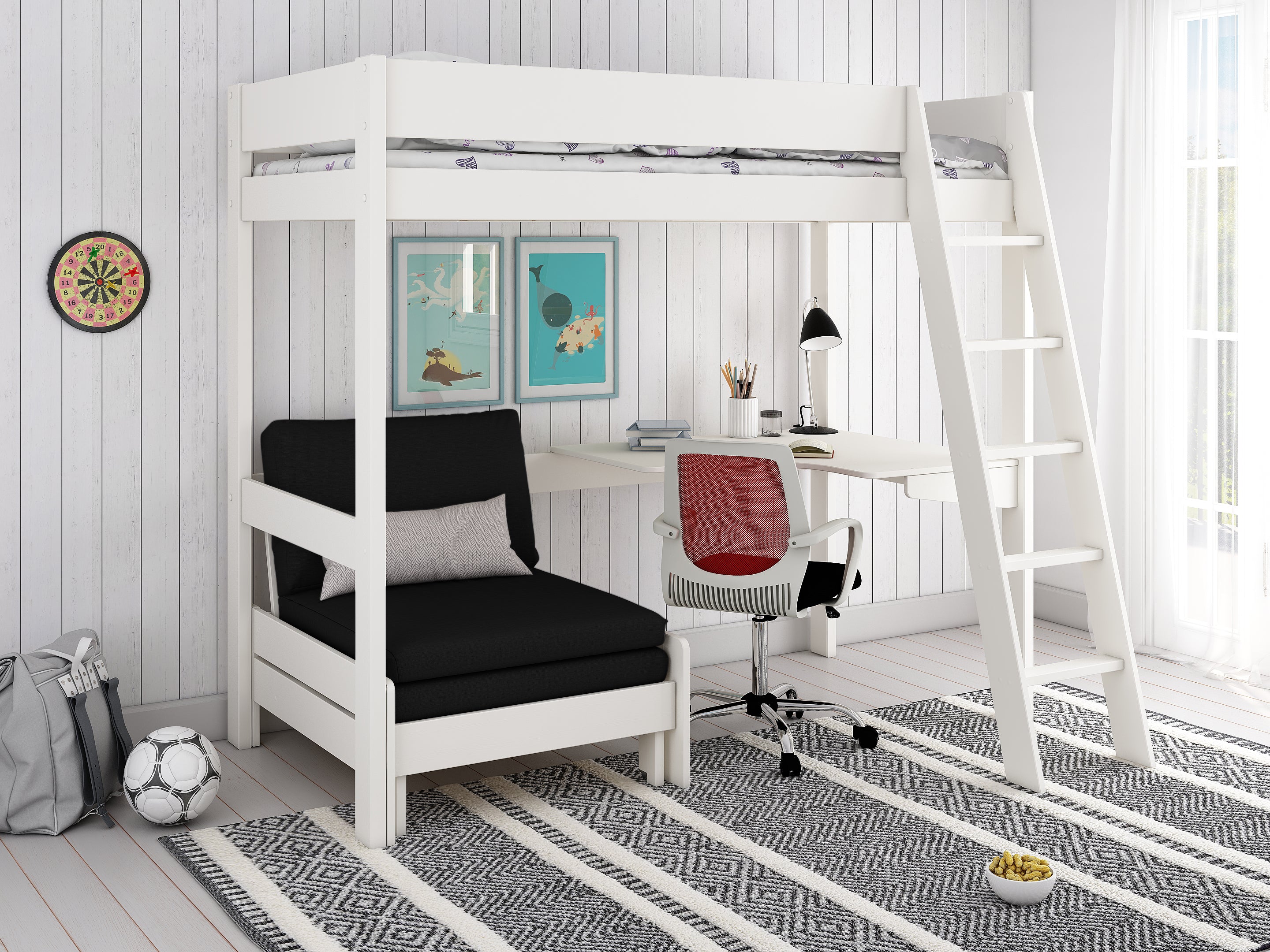 Estella WHITE - High with Sofabed