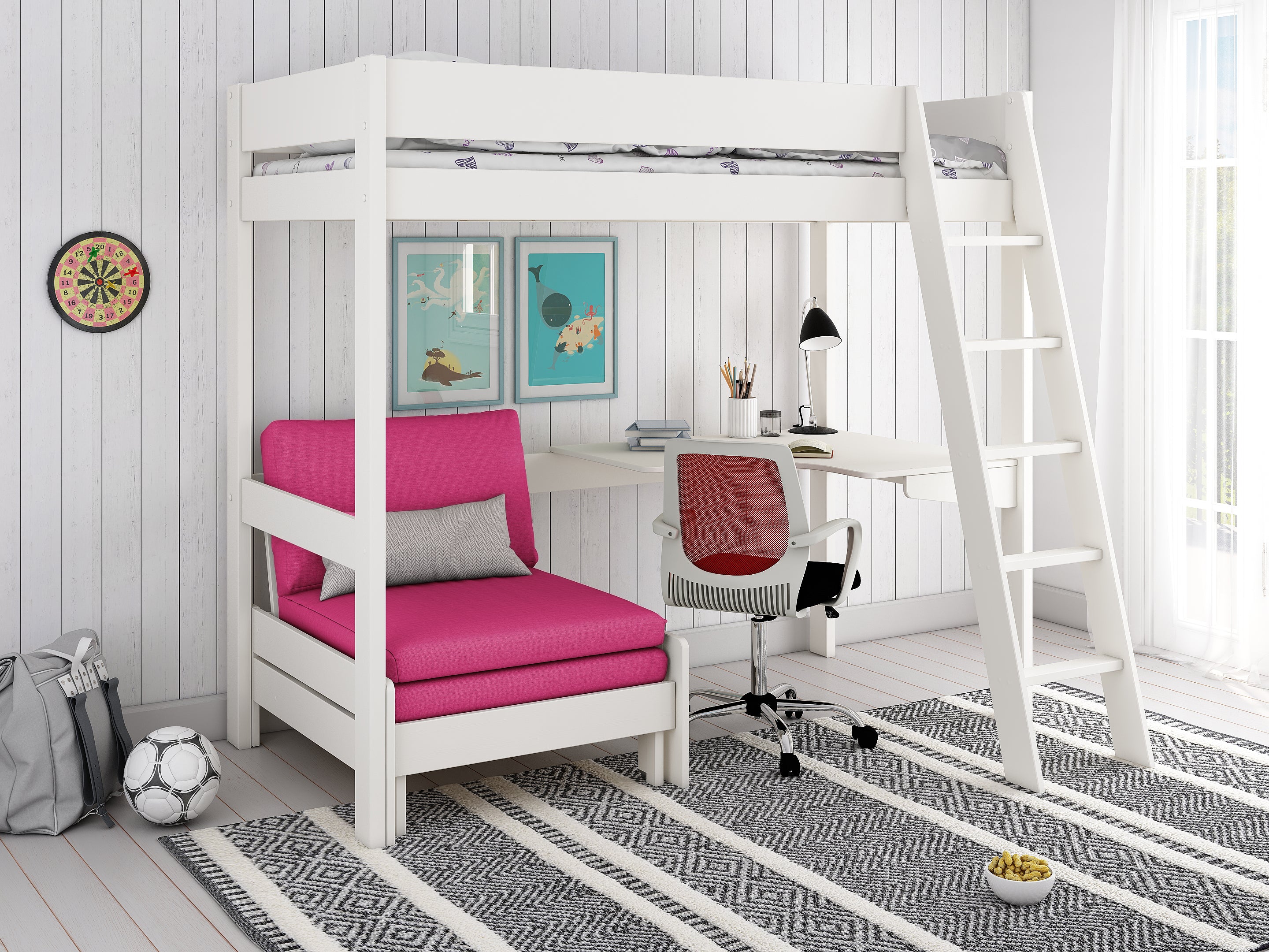 Estella WHITE - High with Sofabed