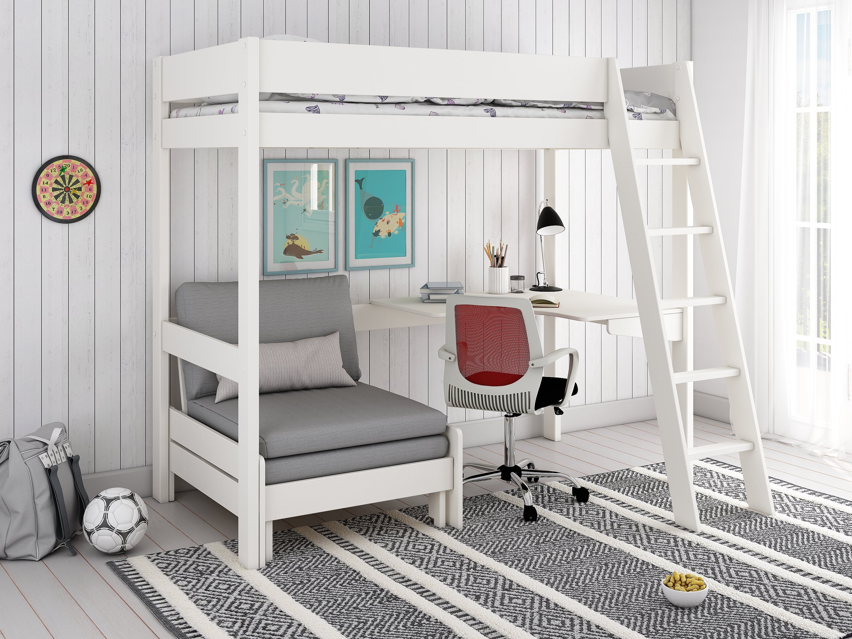 Estella WHITE - High with Sofabed