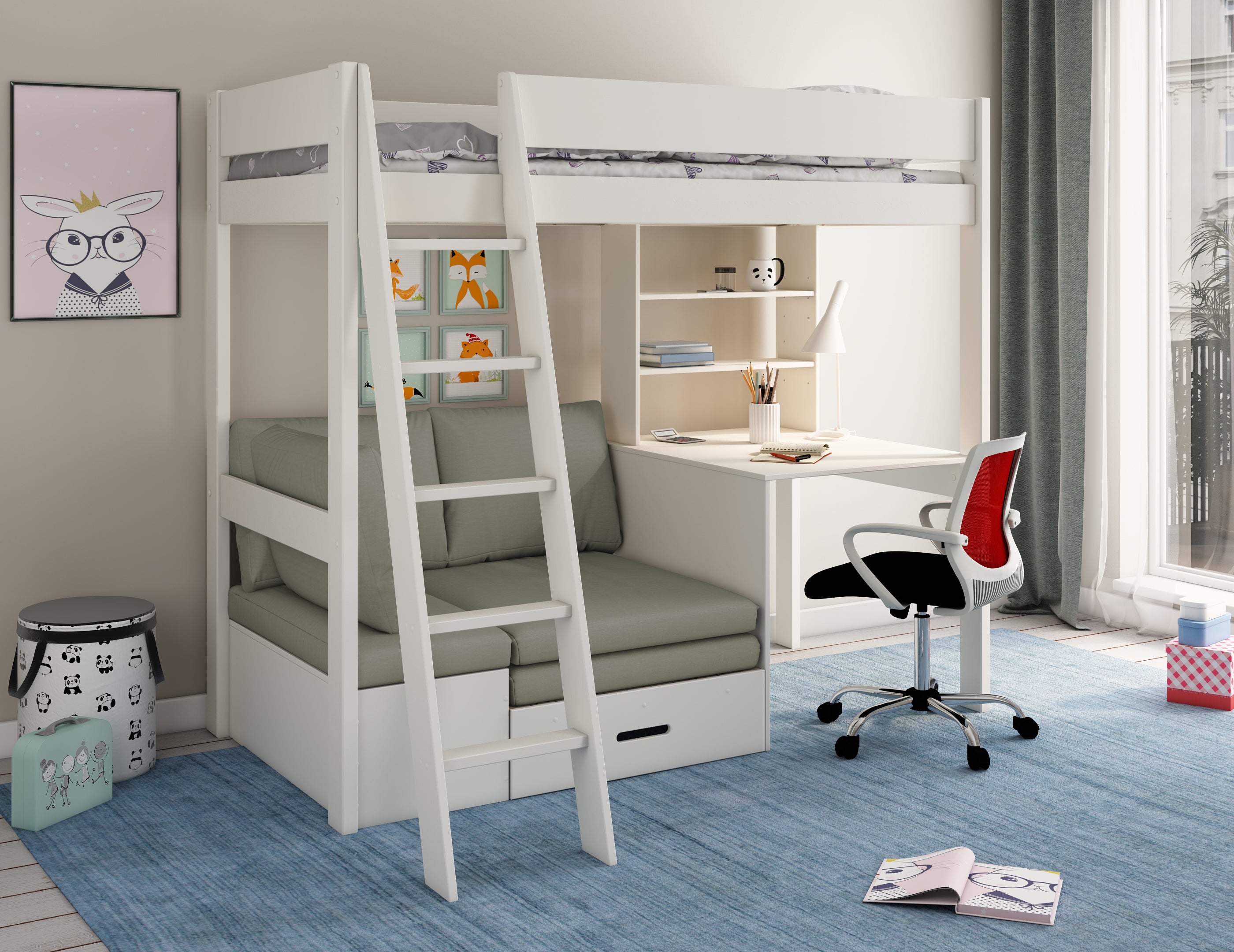 Estella Grey - High with Desk/Futon