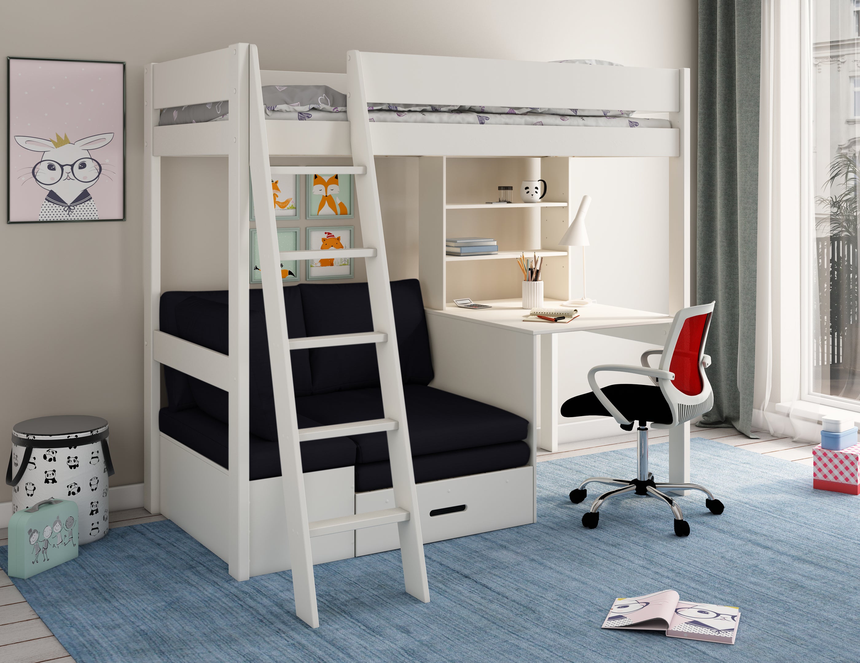 Estella Grey - High with Desk/Futon