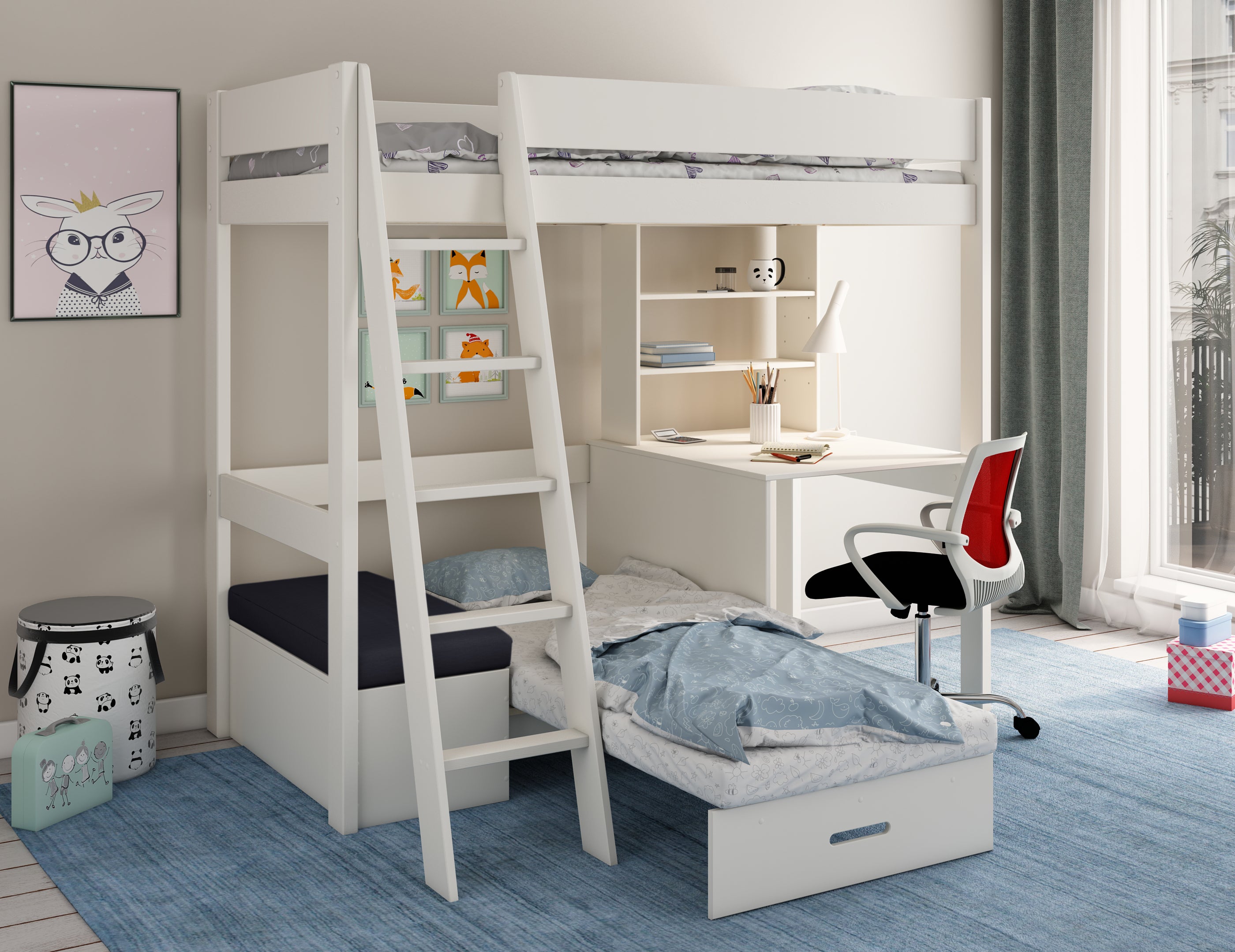 Estella Grey - High with Desk/Futon
