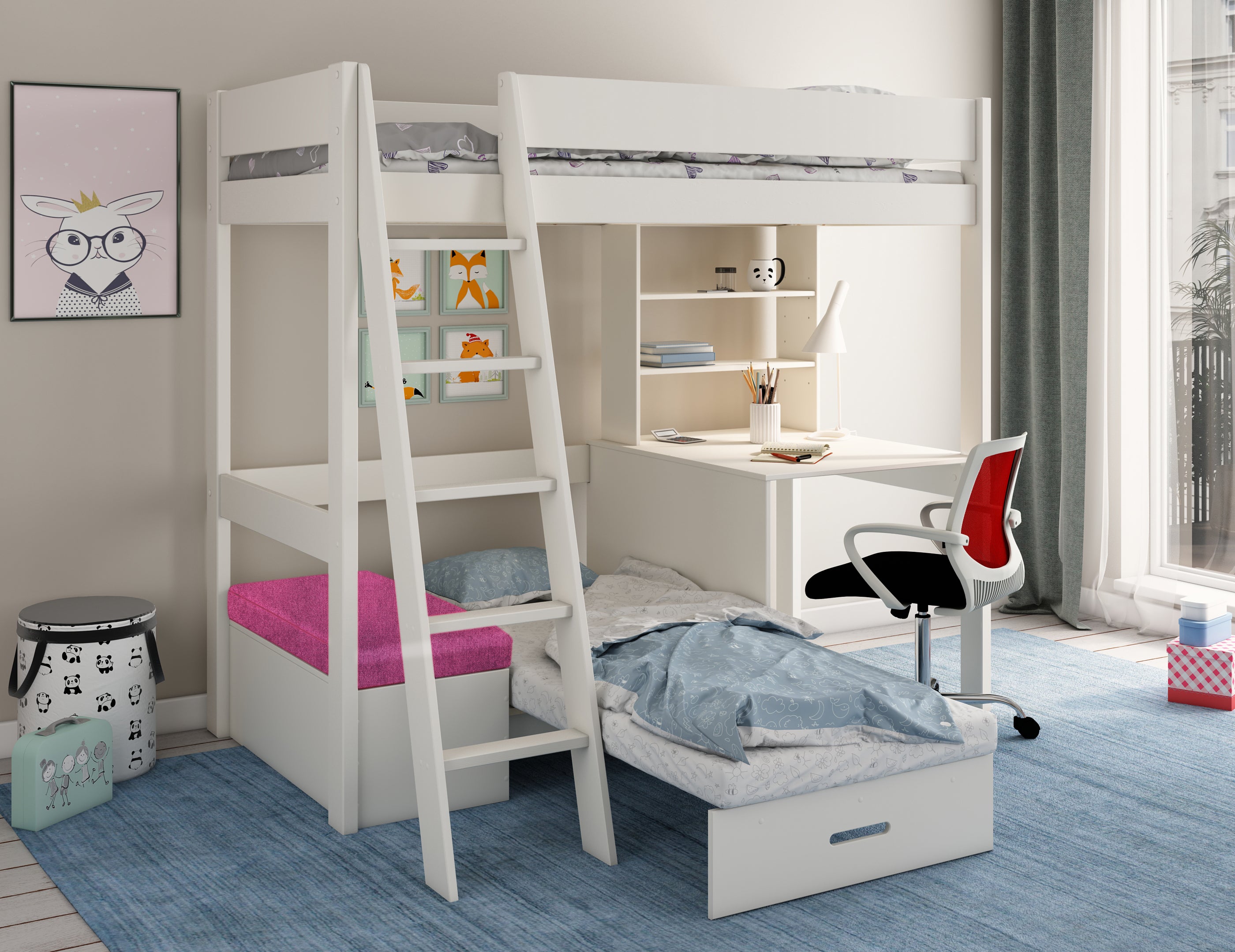 Estella Grey - High with Desk/Futon