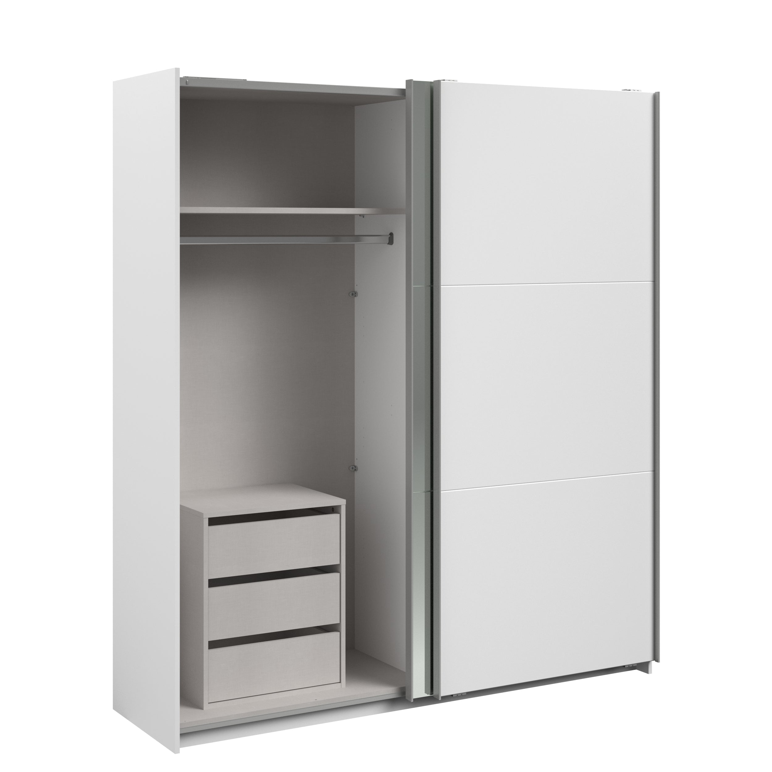 Swing White Mirrored Robe