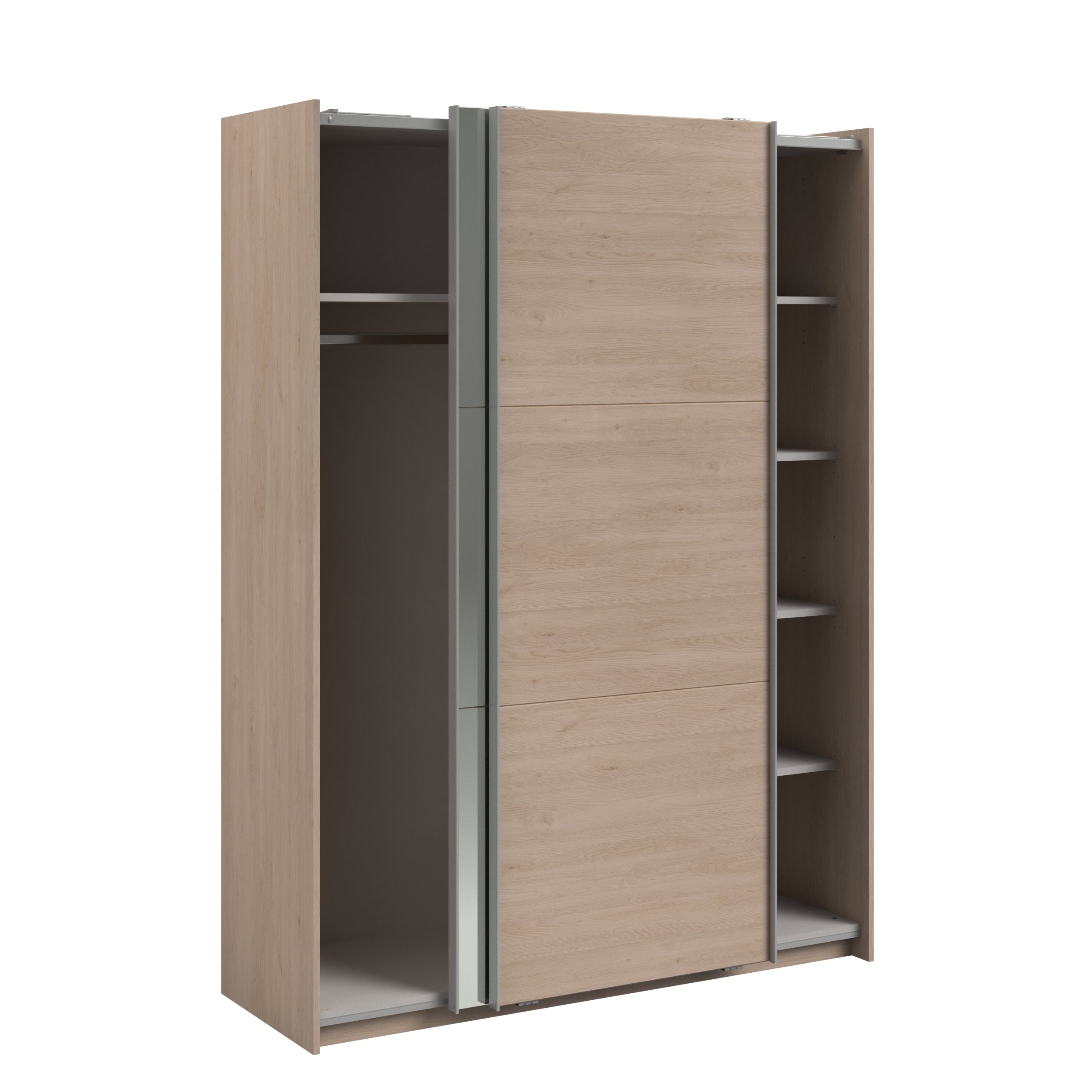 Swing Oak Mirrored Robe