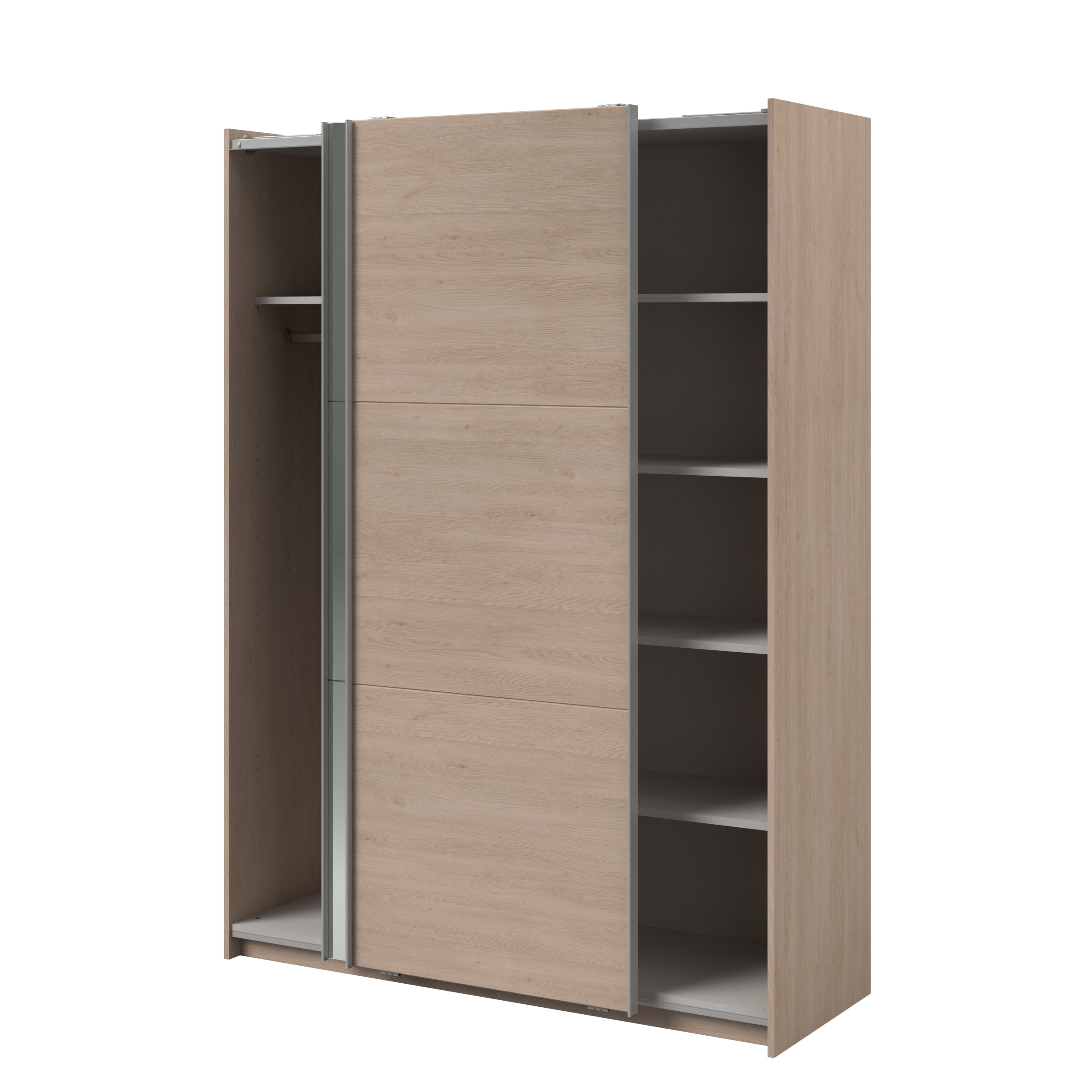 Swing Oak Mirrored Robe