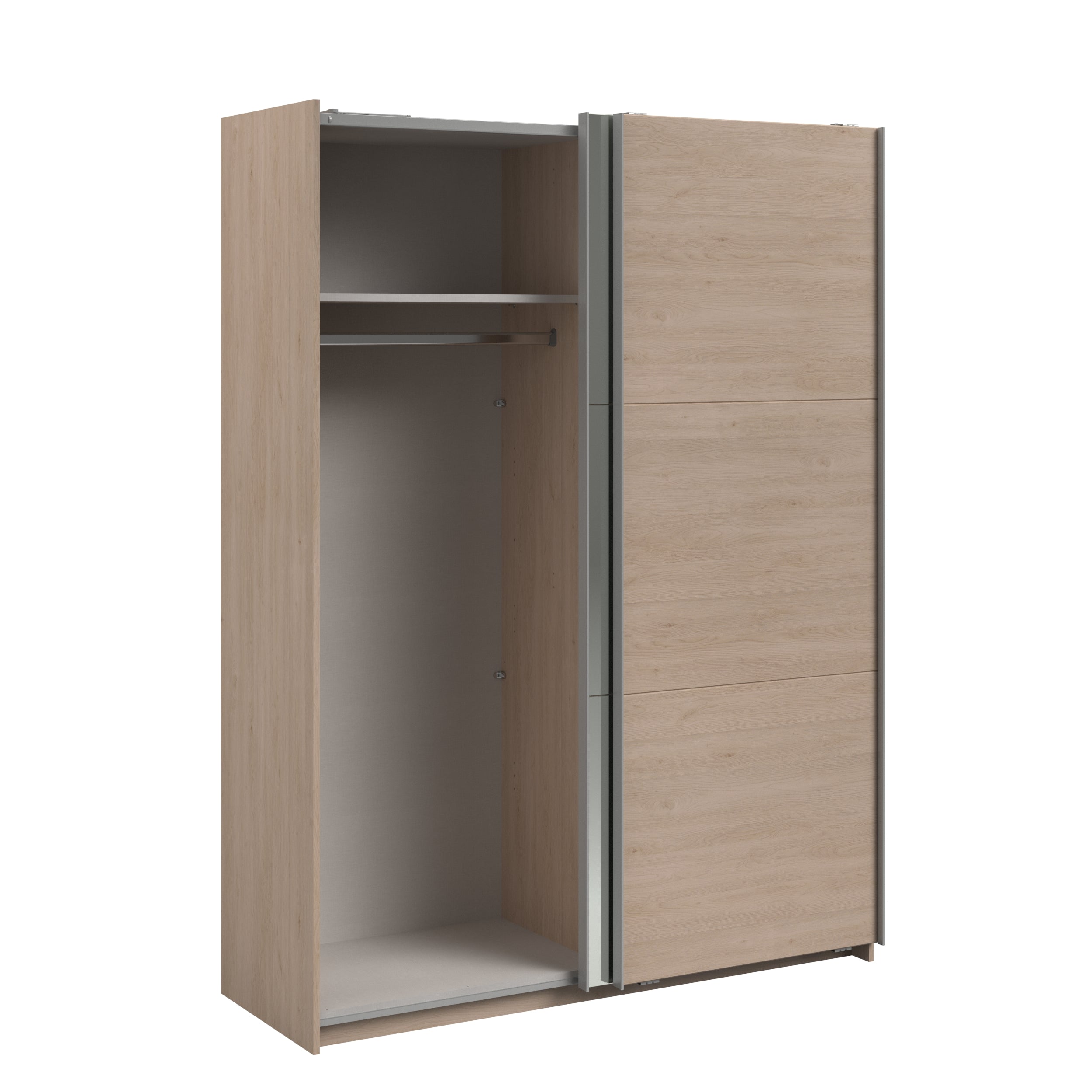 Swing Oak Mirrored Robe