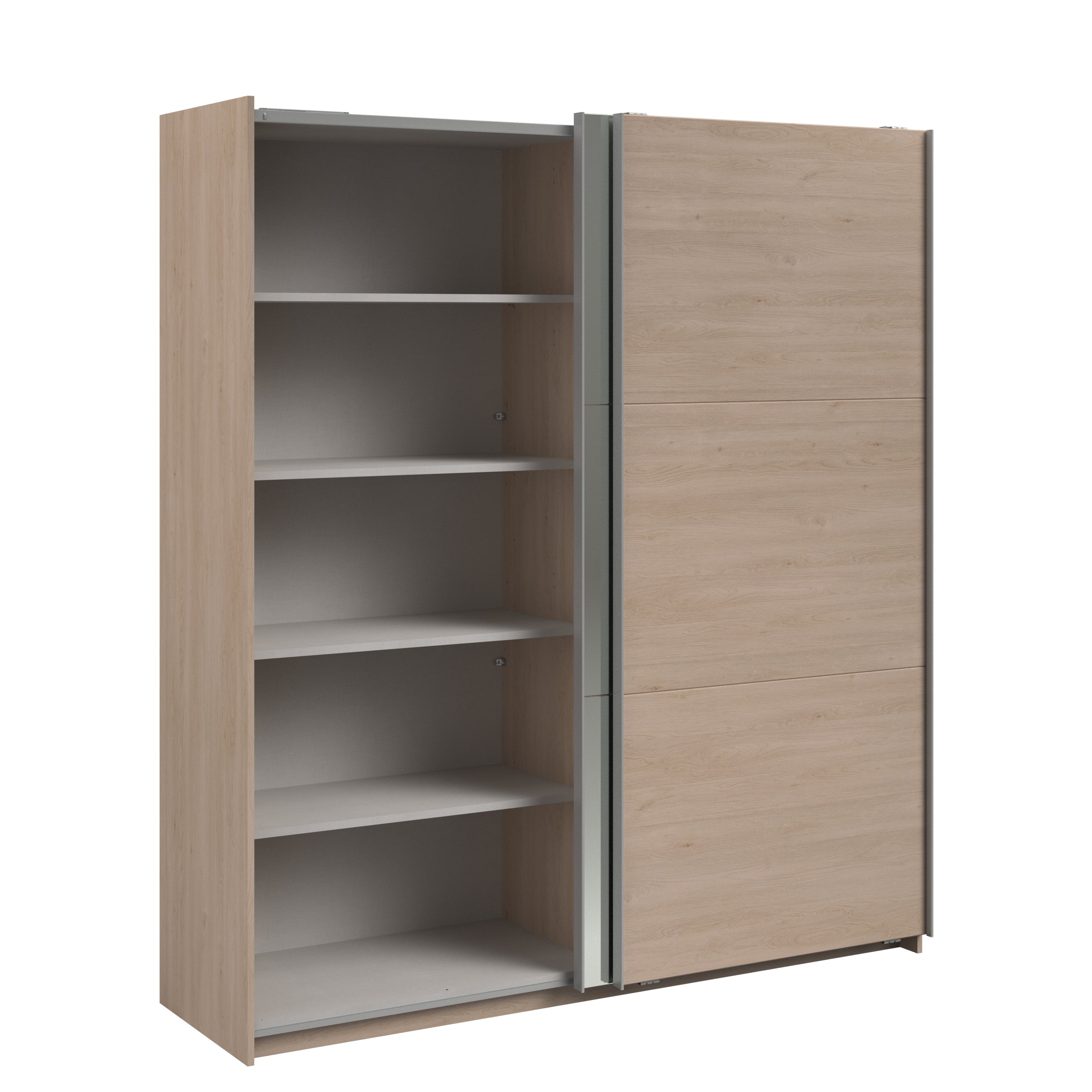 Swing Oak Mirrored Robe