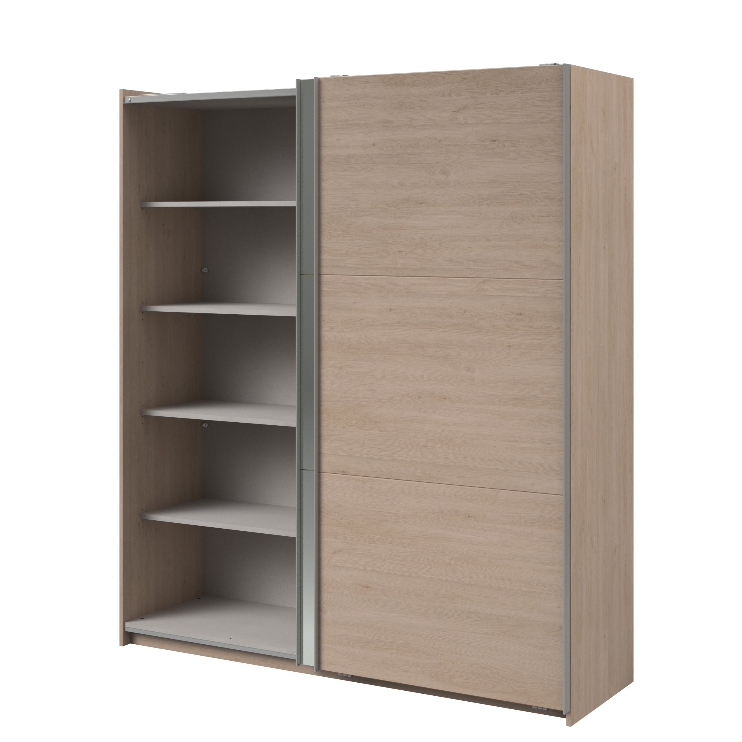 Swing Oak Mirrored Robe