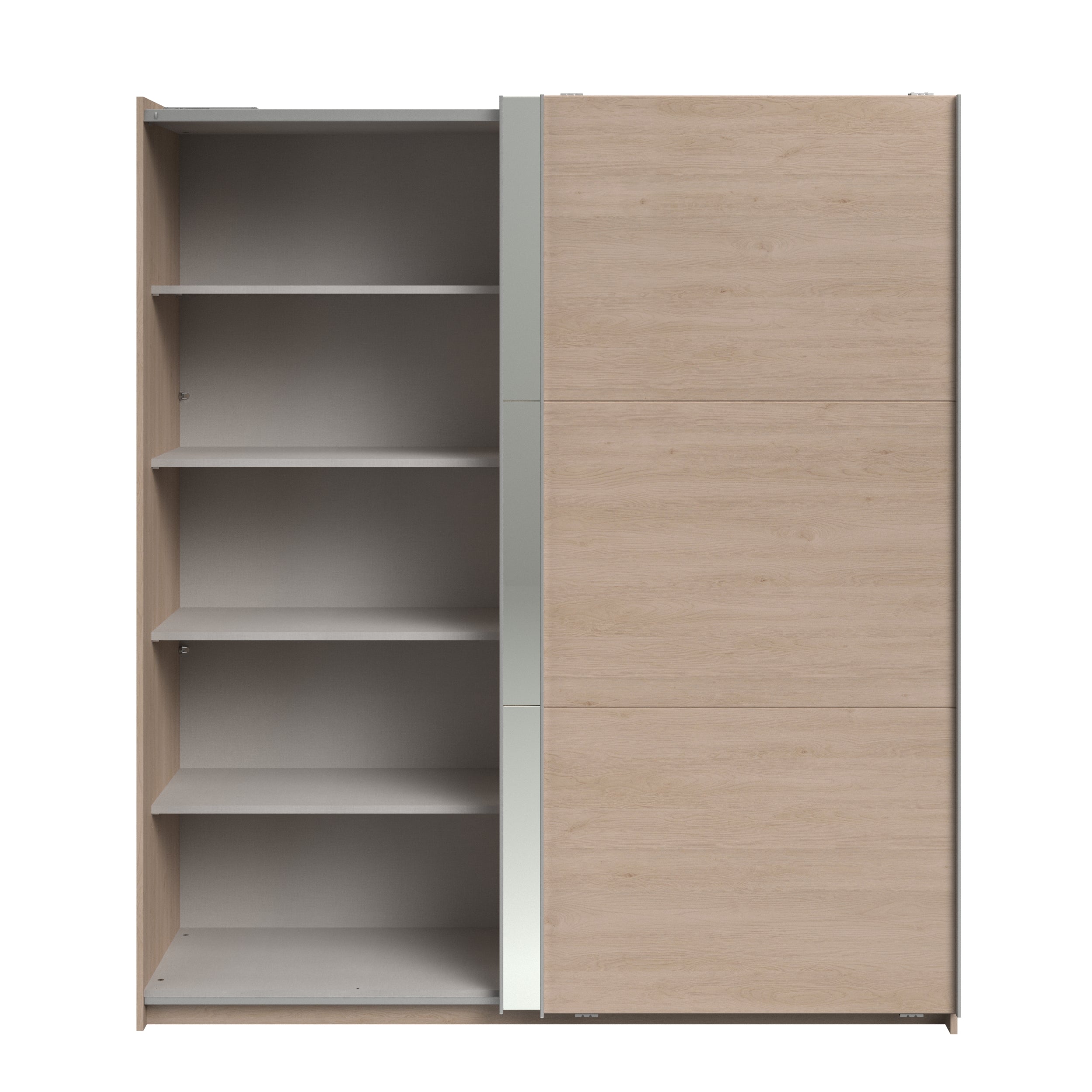 Swing Oak Mirrored Robe