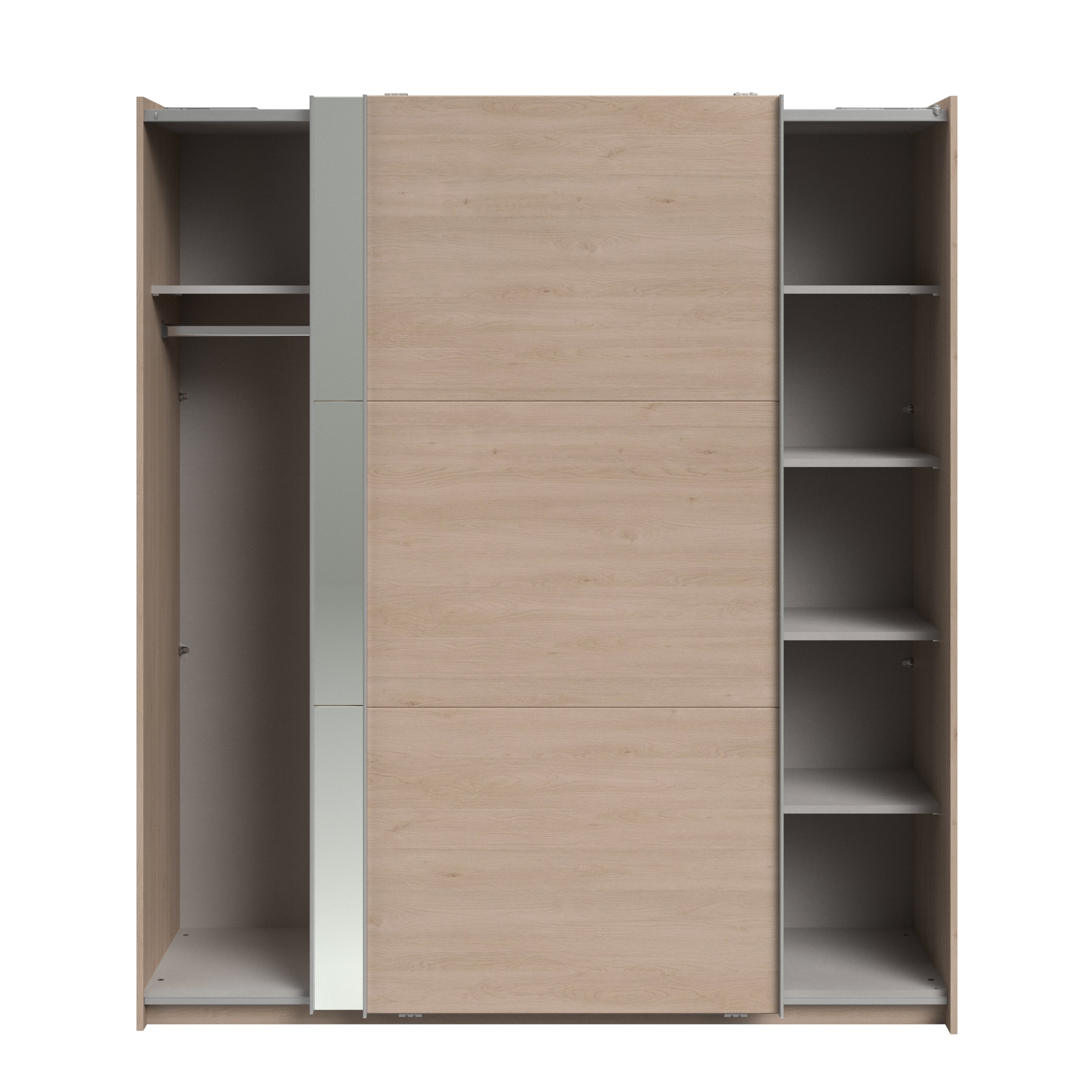 Swing Oak Mirrored Robe