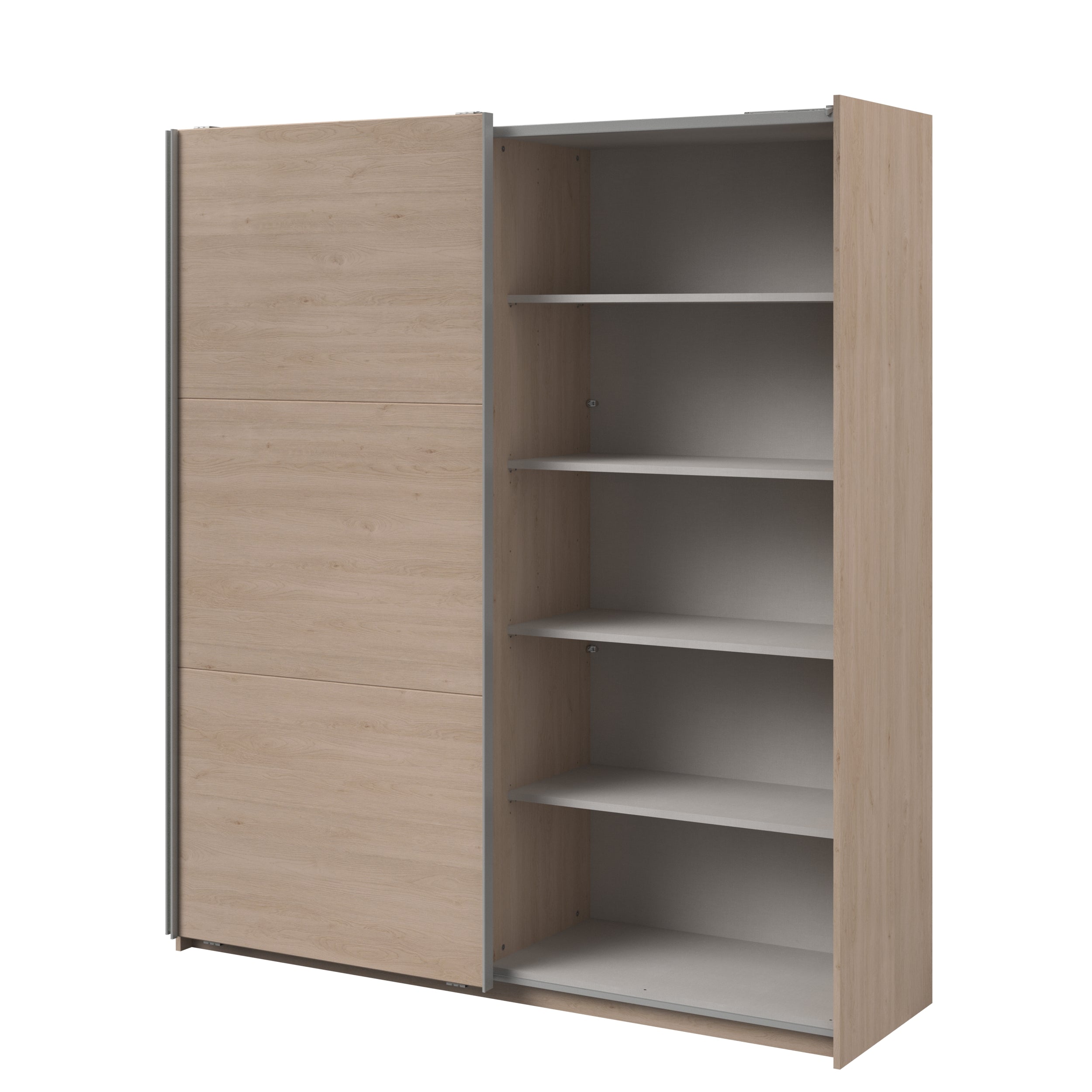 Swing Oak Mirrored Robe