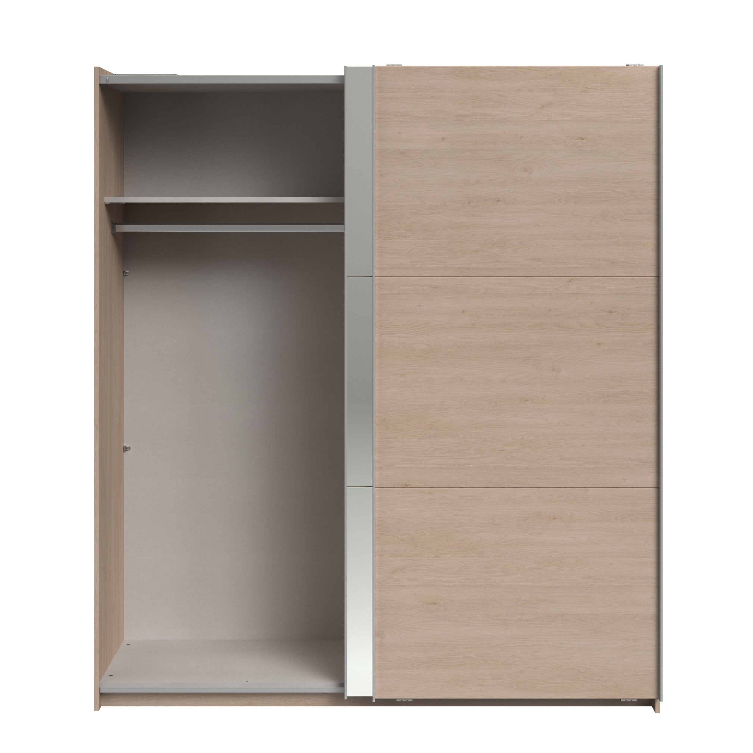 Swing Oak Mirrored Robe