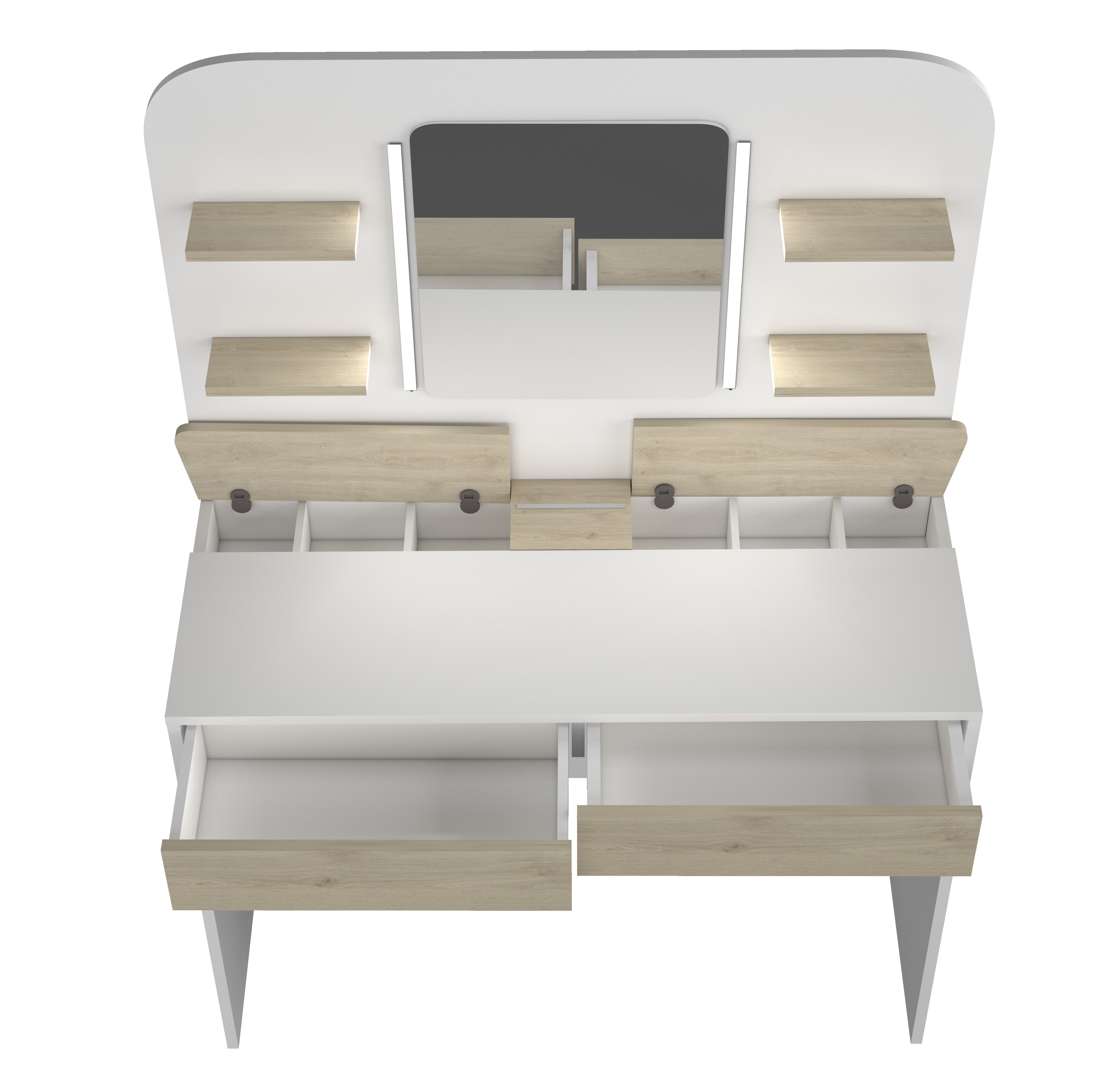 Secret Vanity Table Oak/White