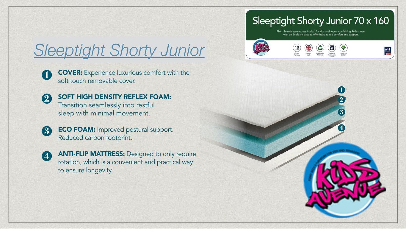 Shorty Junior  Mattress (70*160cm) - DARK GREEN LABEL