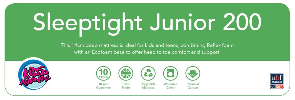 Sleeptight Junior (90*200cm) - GREEN LABEL