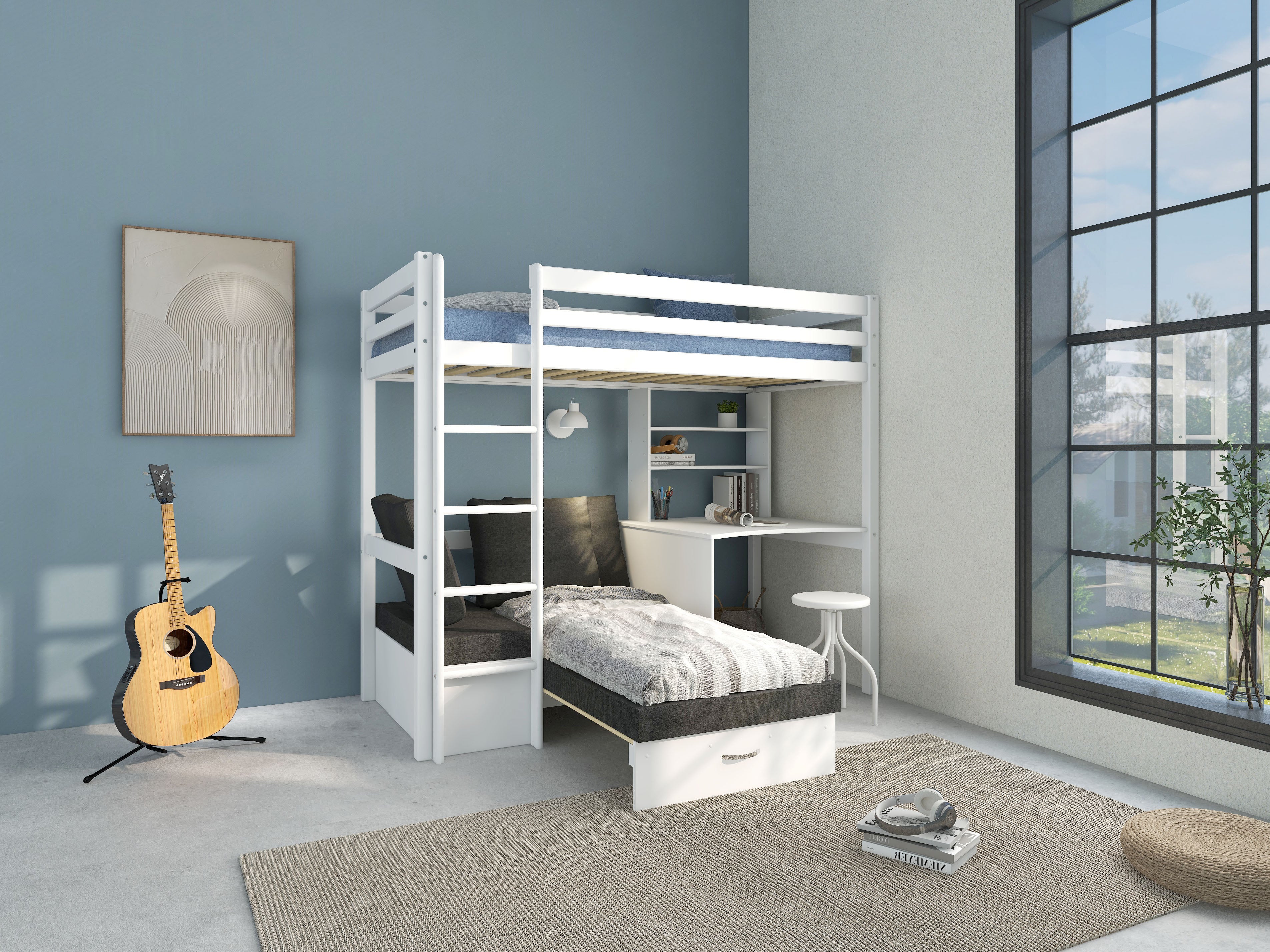 Thuka-Highbed-with-Futon
