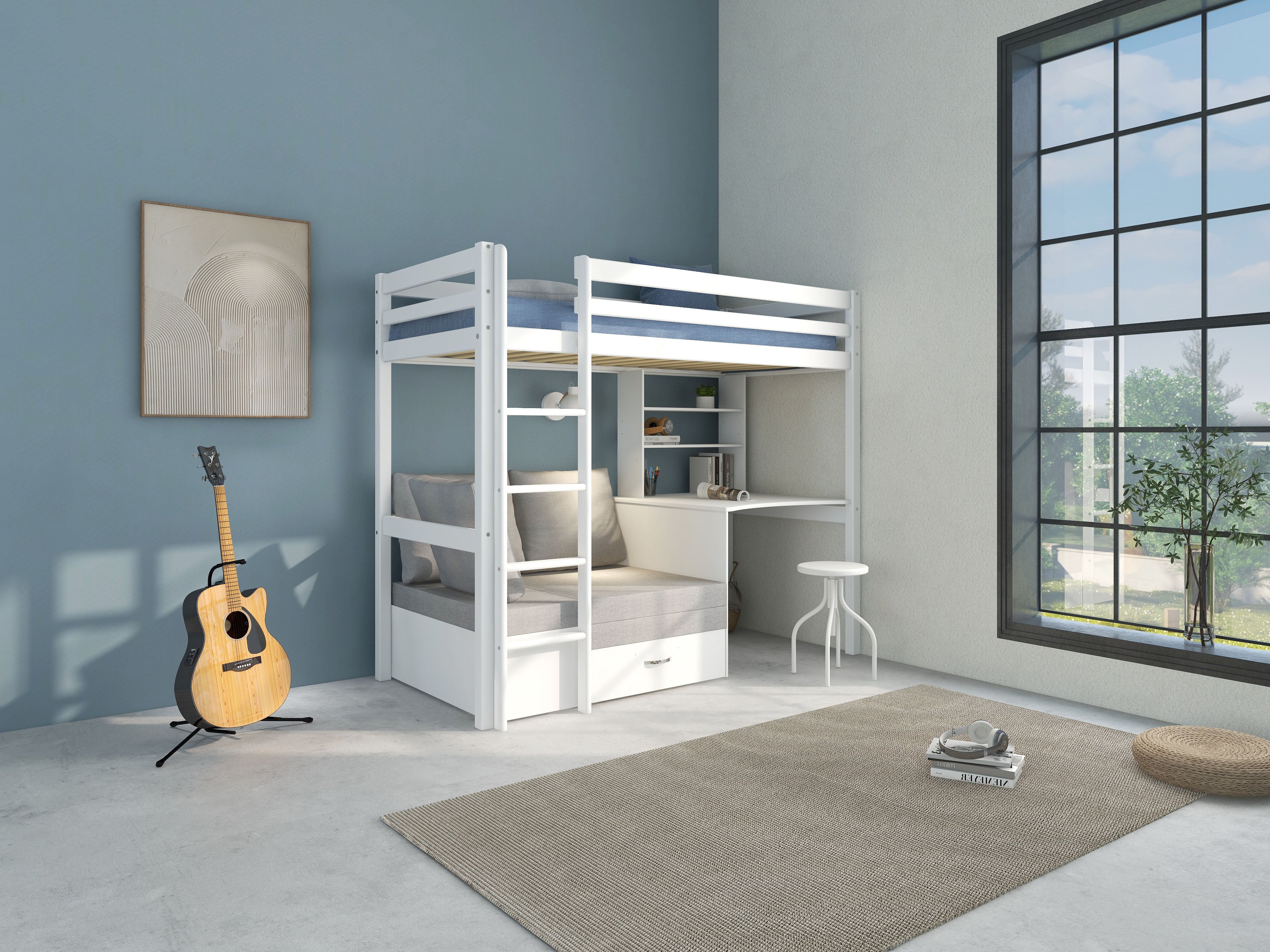 Thuka-Highbed-with-Futon