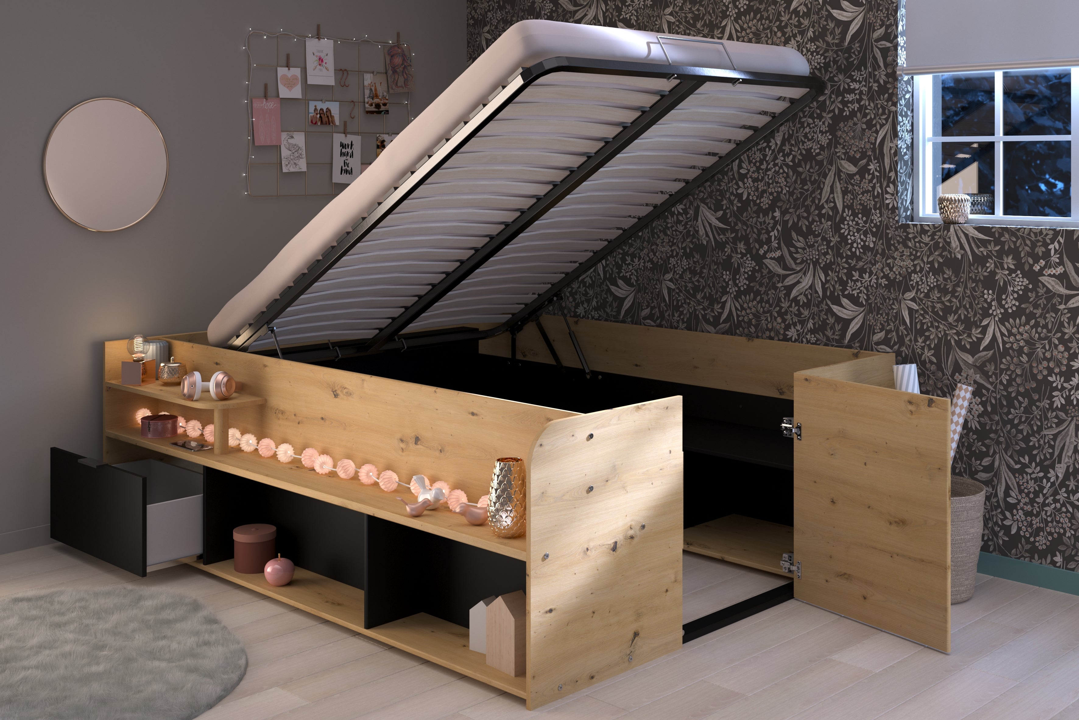 Travel Ottoman Storage Bed