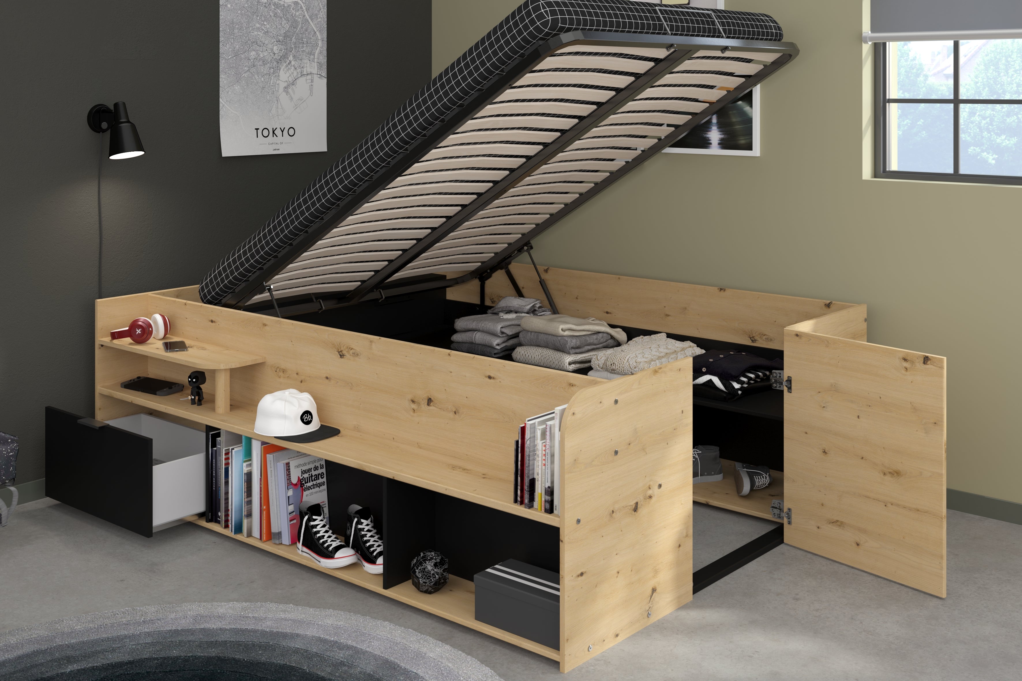 Travel Ottoman Storage Bed