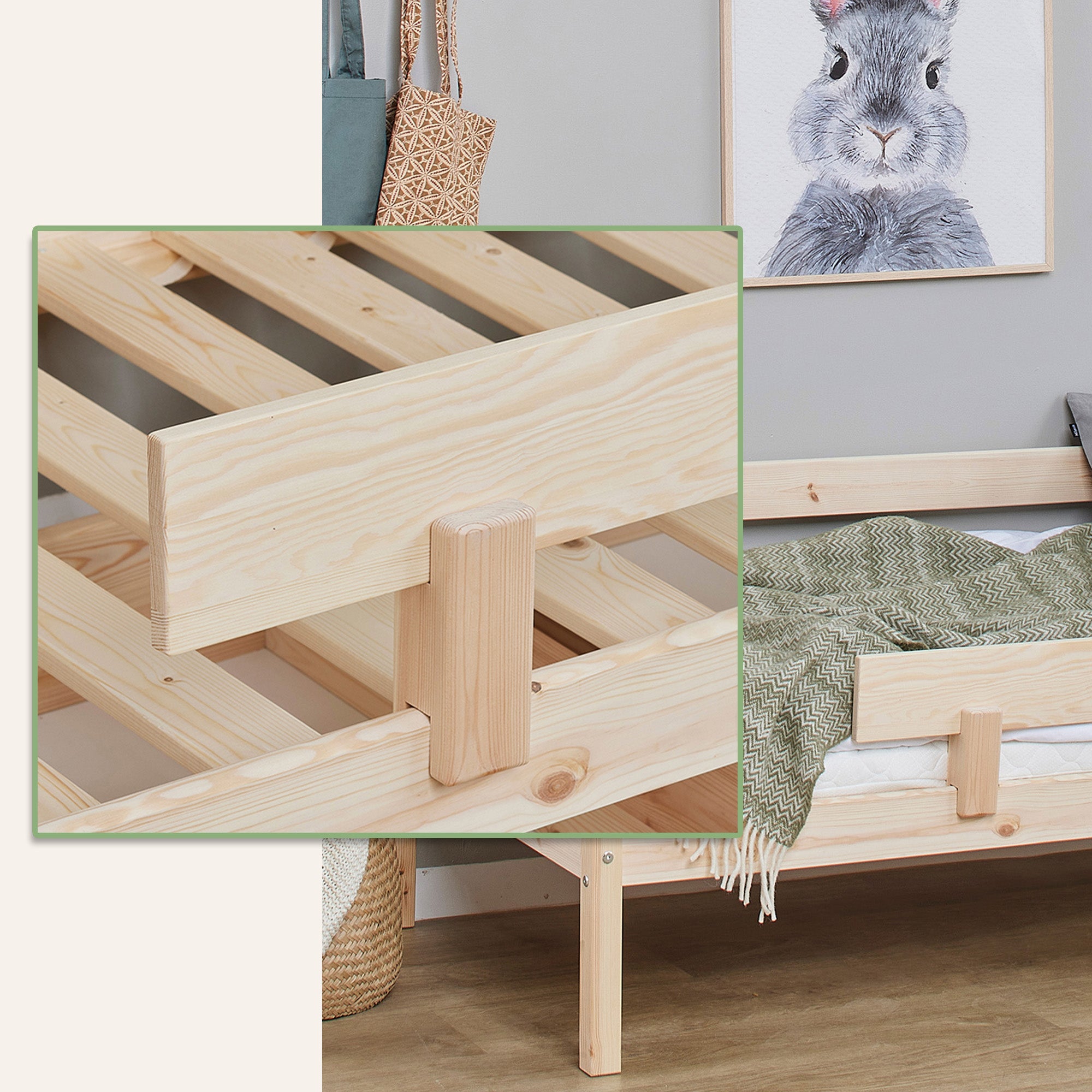 Hoppekids Shorty Daybed + Safety Rail