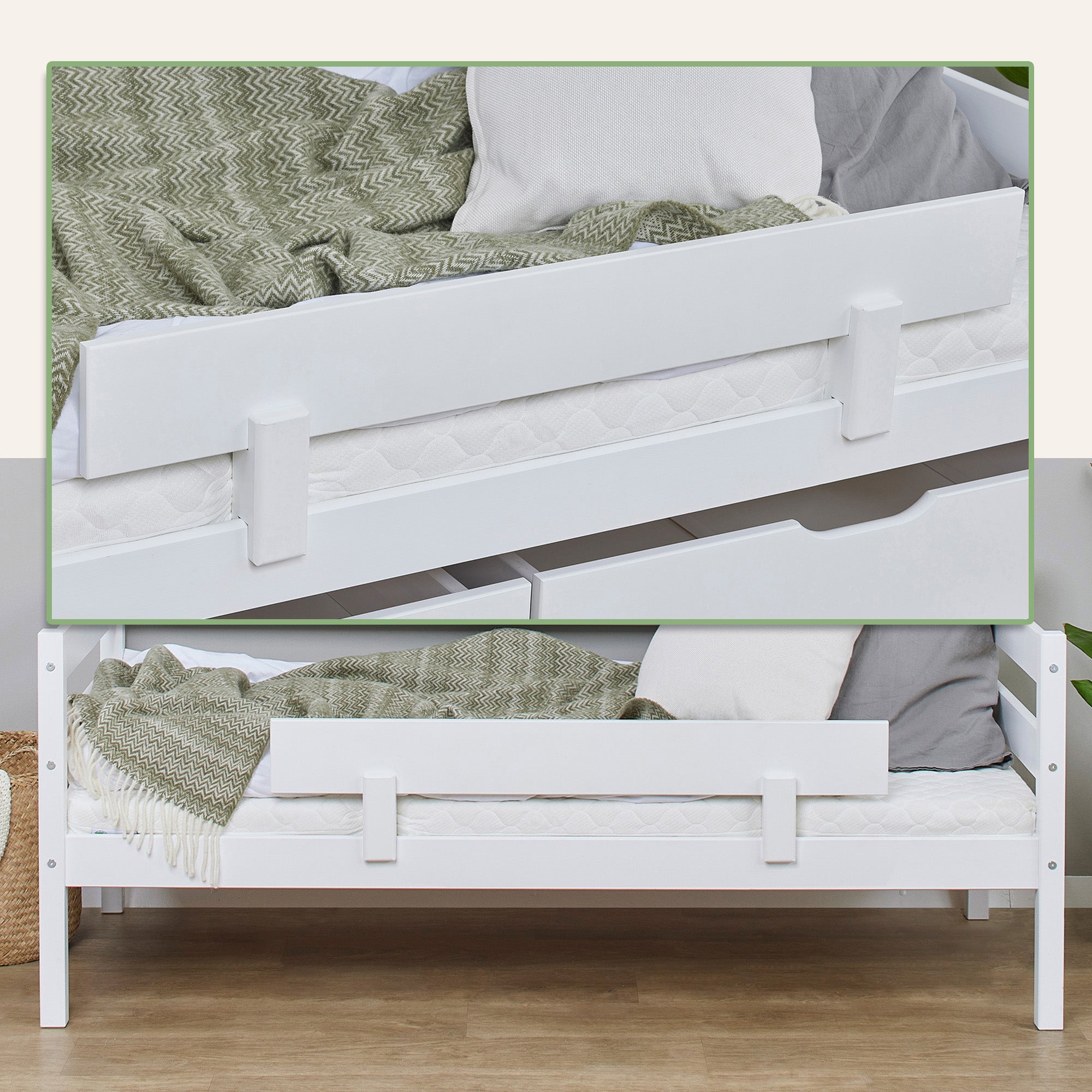 Hoppekids Shorty Daybed + Safety Rail